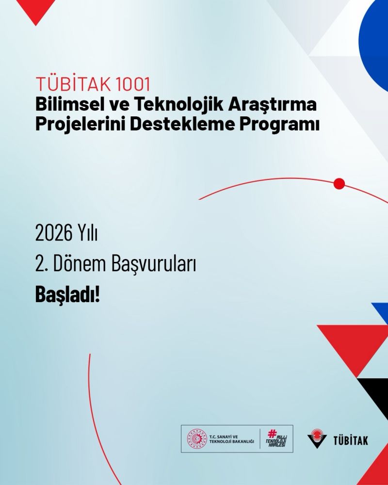 TÜBİTAK 1001 Programı'nın 2026 Yılı 2. Dönem Başvuruları Başladı!